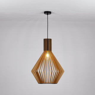 suspension en bois noir lignum variante diamant