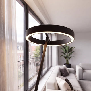 détail de l'anneau led orientable du lampadaire solara