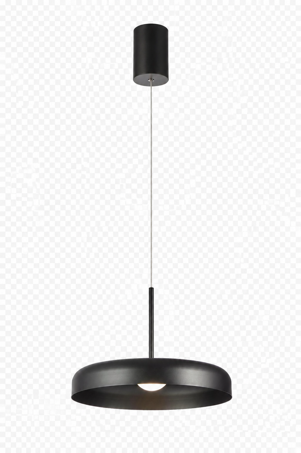 suspension noire dånsk en pied avec pavillon noir et câble de 150 cm