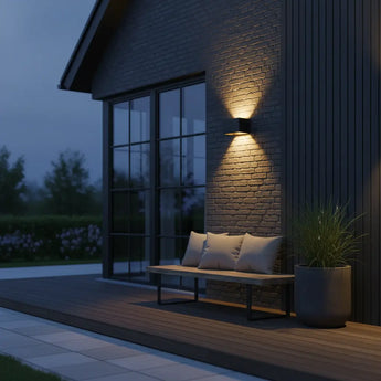 applique murale extérieure LED, lampe extérieure avec détecteur de mouvement, éclairage extérieur IP65, applique extérieure noir 24W