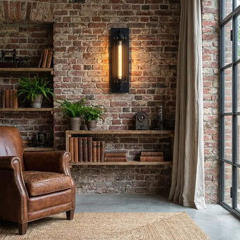 applique murale industrielle, applique murale noire, lampe murale E27, éclairage salon chambre, applique métal noir