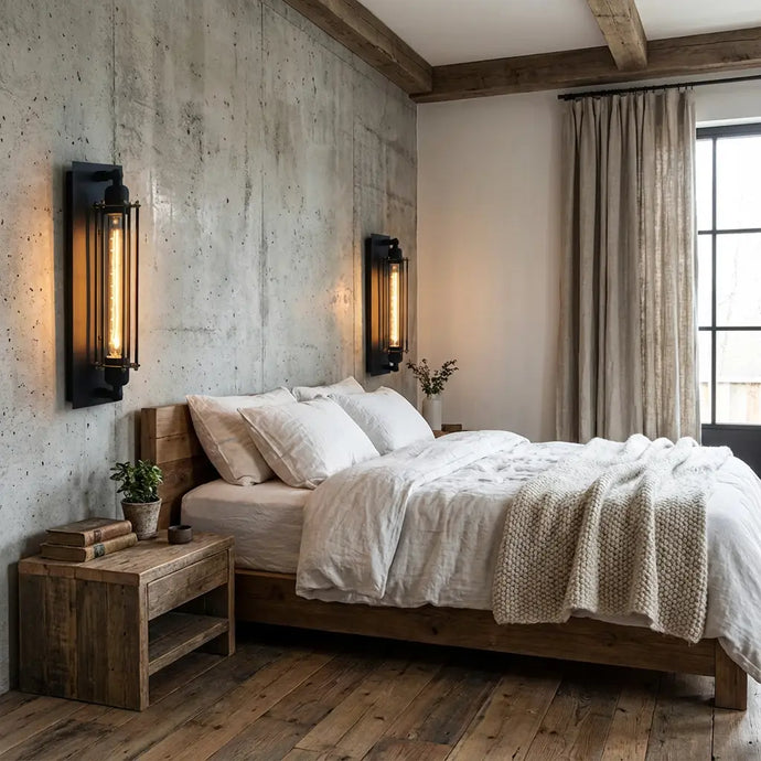 applique murale industrielle, applique murale noire, lampe murale E27, éclairage salon chambre, applique métal noir