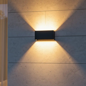 applique murale extérieure, lampe murale noir blanc, éclairage LED extérieur, applique IP65, lampe moderne murale, éclairage mural métal