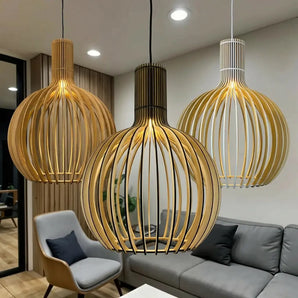 Suspensions en bois, Suspensions modernes, Suspensions salle à manger, Suspensions pour îlot de cuisine