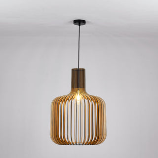 suspension en bois noir lignum variante tonneau