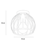 plafonnier industriel noir, plafonnier E27, lampe plafond dimmable, éclairage industriel, plafonnier métal noir, lampe plafond chambre