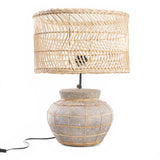 lampe de table terracotta, lampe de table rotin, lampe de table Bazar Bizar, lampe de table beige, lampe de table rustique, lampe de table bohème
