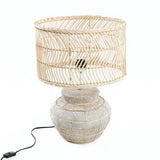 lampe de table terracotta, lampe de table rotin, lampe de table Bazar Bizar, lampe de table beige, lampe de table rustique, lampe de table bohème
