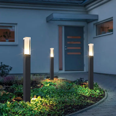 lampadaire extérieur LED, lampe de jardin noire, lampadaire de jardin IP65, luminaire extérieur en aluminium