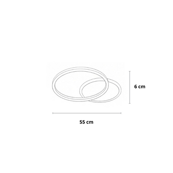 plafonnier moderne noir, plafonnier LED dimmable, anneaux LED, éclairage salon, luminaire télécommande