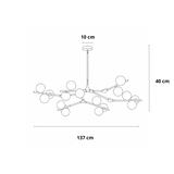 plafonnier en verre doré, plafonnier G9, plafonnier salon, plafonnier chambre, plafonnier salle à manger, plafonnier table à manger