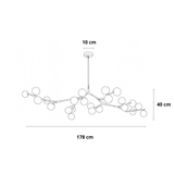 plafonnier en verre doré, plafonnier G9, plafonnier salon, plafonnier chambre, plafonnier salle à manger, plafonnier table à manger