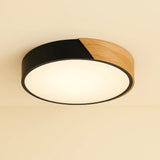 plafonnier scandinave, lampe plafond LED, plafonnier bois métal, lampe design chambre, plafonnier noir blanc