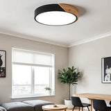 plafonnier scandinave, lampe plafond LED, plafonnier bois métal, lampe design chambre, plafonnier noir blanc