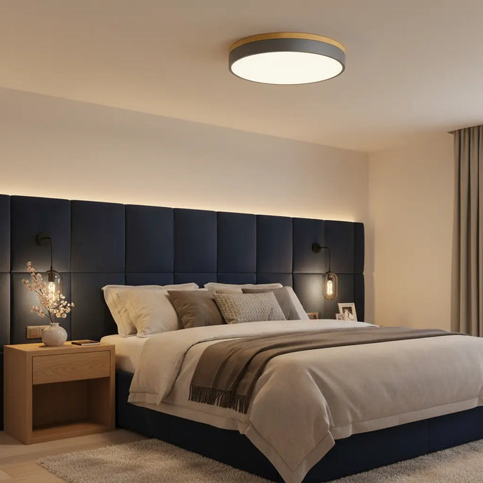 plafonnier scandinave, lampe plafond LED, luminaire nordique, plafonnier moderne, éclairage salon, lampe design aluminium, plafonnier chambre