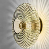 applique murale ronde verre, applique ronde vitrum, applique murale verre ambre, applique murale gris fumé