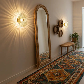 applique murale ronde verre, applique ronde vitrum, applique murale verre ambre, applique murale gris fumé