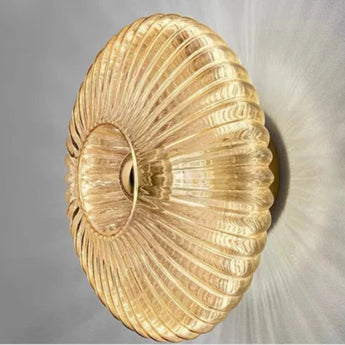 applique murale ronde verre, applique ronde vitrum, applique murale verre ambre, applique murale gris fumé