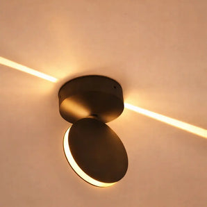 Spot de plafond noir orientable à 360° | Lysrum
