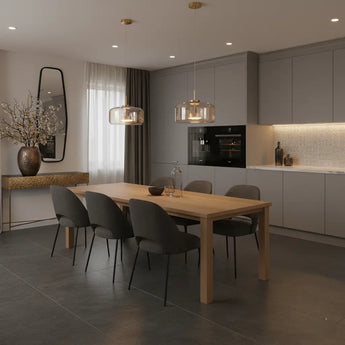 suspension en verre doré, suspension en verre noire, suspension moderne en verre, suspension LED intégrée, suspension élégante salon