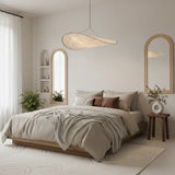 suspension en tissu, lampe suspendue tissu, luminaire chambre, suspension dimmable, éclairage LED intégré