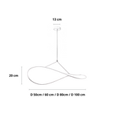 suspension en tissu, lampe suspendue tissu, luminaire chambre, suspension dimmable, éclairage LED intégré