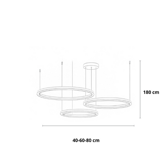 plafonnier doré, plafonnier moderne, plafonnier LED, lampe plafond salon, plafonnier dimmable, éclairage salon, plafonnier anneaux