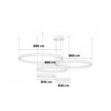 plafonnier doré, plafonnier moderne, plafonnier LED, lampe plafond salon, plafonnier dimmable, éclairage salon, plafonnier anneaux