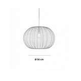 suspension noire FARAH, suspension métal noire, suspension rotin noire, lampe pendante design unique, suspension E27 dimmable