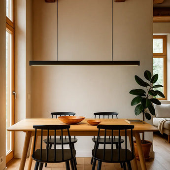 suspension minimaliste, lampe salle à manger, éclairage table à manger, suspension LED dimmable, lampe design moderne