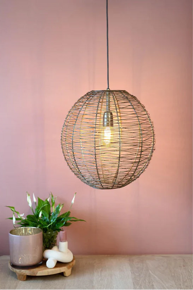 suspension bronze, suspension NATHAN, lampe suspendue bronze, luminaire salle à manger, suspension design, bronze antique