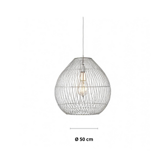 suspension rotin, suspension RYAN noire, lampe rotin industrielle, suspension salle à manger, éclairage rotin