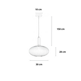 suspension en verre, lampe suspendue en verre, suspension E27 noire et or, luminaire en verre pour salon