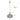 suspension en verre, lampe suspendue en verre, suspension E27 noire et or, luminaire en verre pour salon