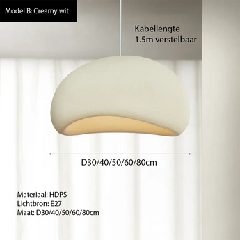 suspension Wabi Sabi, lampe suspendue, luminaire dimmable, lampe design résine, éclairage salon, suspension chambre