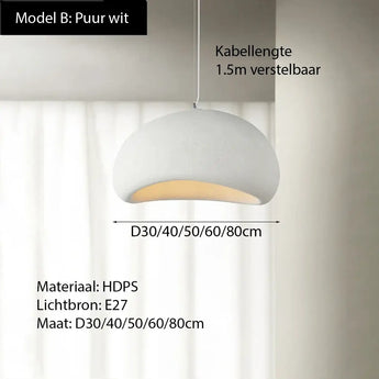 suspension Wabi Sabi, lampe suspendue, luminaire dimmable, lampe design résine, éclairage salon, suspension chambre