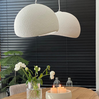 suspension Wabi Sabi, lampe suspendue, luminaire dimmable, lampe design résine, éclairage salon, suspension chambre