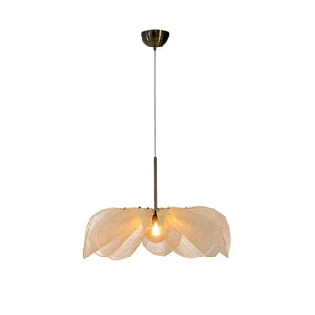 luminaire suspension tissu, suspension luminaire salon, suspension salle à manger, suspension japandi, suspension bohème chic, suspension beige, suspension chambre en tissu