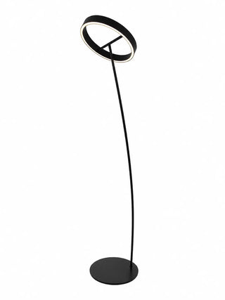 lampadaire noir solara gros plan de l'anneau led