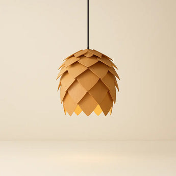 suspension en chêne, suspension en bois chêne clair, suspension en bois naturelle, suspension en bois design, suspension E27 en bois