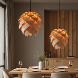 suspension en chêne, suspension en bois chêne clair, suspension en bois naturelle, suspension en bois design, suspension E27 en bois