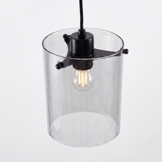 détail support trois branches avec vis de réglage et fixation du verre | vitrum 4 lampes