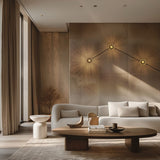 système d’éclairage DOTS, système d’éclairage modulaire, éclairage moderne DOTS, luminaire métal bronze antique, éclairage plafond et mur, éclairage intérieur design, éclairage d’ambiance moderne