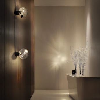 système d’éclairage DOTS, système d’éclairage modulaire, éclairage moderne DOTS, luminaire métal bronze antique, éclairage plafond et mur, éclairage intérieur design, éclairage d’ambiance moderne