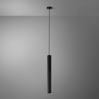 suspension italienne, suspension cylindrique noire, lampe pendante métal, suspension E27, suspension design minimaliste, luminaire moderne noir, suspension pour salon