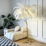 lampadaire autruche, lampe déco autruche, lampadaire design résine, lampadaire E14 LED, lampadaire dimmable, lampe de salon originale