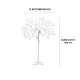 lampadaire autruche, lampe déco autruche, lampadaire design résine, lampadaire E14 LED, lampadaire dimmable, lampe de salon originale