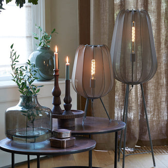 lampe table plumeria, lampe vert foncé, luminaire vert, lampe de table design, éclairage intérieur, lampe décorative, lampe moderne, lampe 34x60