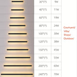 applique murale extérieure noire, lampe murale LED étanche, éclairage extérieur IP65, applique murale longue