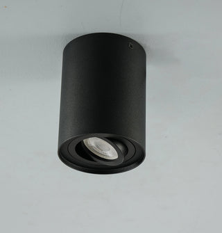 spot de plafond noir lysrum, vue de profil
